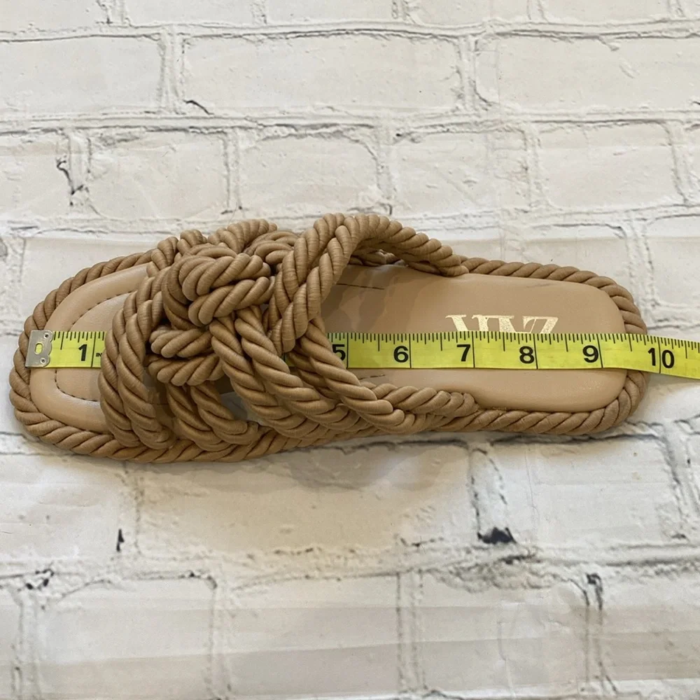 Zara Low Heel Knotted Braid Slide Sandal - Picture 14 of 16